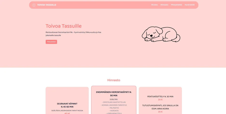 The Toivoa Tassuille homepage